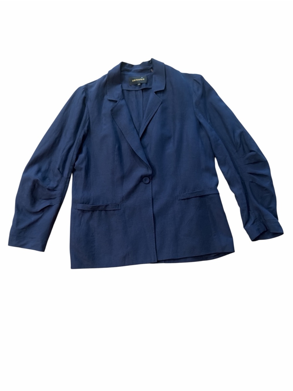 Kobi Halperin Navy Single-Button Draped Blazer